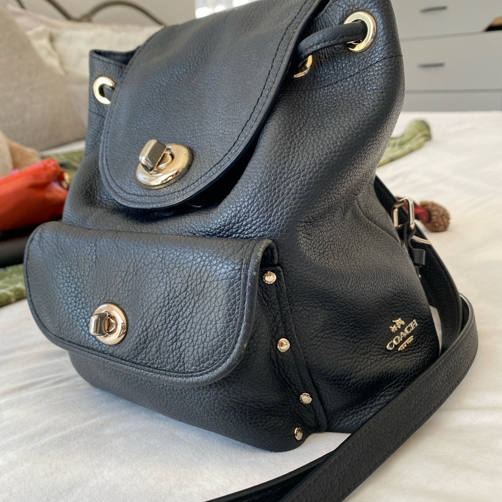 Coach Mini Turnlock Rucksack Backpack - Picture 3 of 17